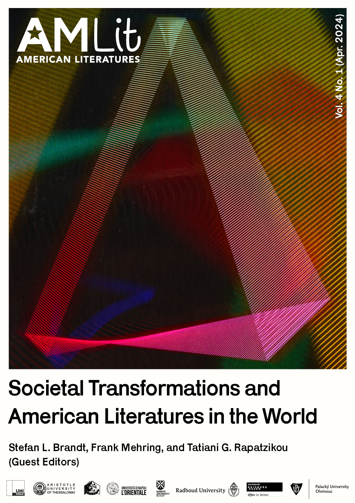 Cover Image of the April 2024 Amlit - American Literatures Issue 4.1 "Societal Transformations and American Literatures in the World.""